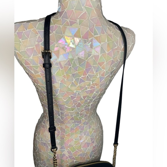 Michael Michael Kors Emmy Medium Saffiano Leather Crossbody Bag Black - Picture 15 of 16